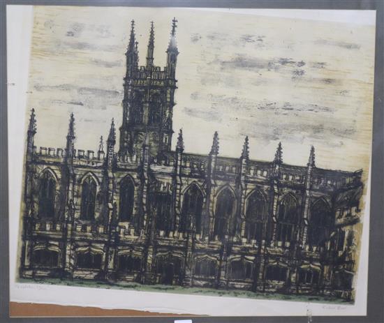 Richard Beer, print, Magdalen College, Oxford, limited edition print 34/100, 54 x 63cm